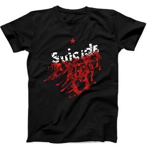 Suicide New Wave Punk Band Music Gift Tee Black T Shirt